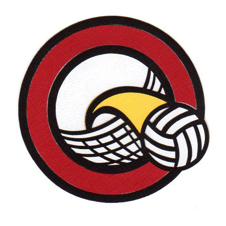 Laser Lady - Volleyball Circle Layered Title